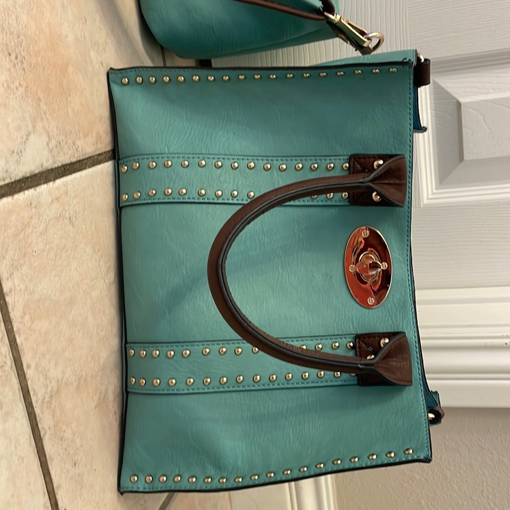 Turquoise Bag 2 piece set